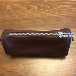 Brown Leather Travel Jewelry Pouch